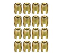 Cocoarm 20Pcs 302 Carbon Steel Self Tapping Thread Inserts, with Yellow Zinc Plated for Automotive Industry (Inner M5*0.8, outer M8*1.0, length 10mm)