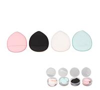 Cocoarm 20PCs Cute Little Triangular Shape 4 Colors Make -up Sponges Puffs for Contingent Set with 4 Storage Boxes Sponge