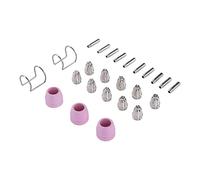 Cocoarm 25 Pcs Electrode Nozzles Kit ABS Cutter Consumables with 10 Electrodes 10 Nozzles 3 Covers 2 Rings for AG60 AG60P SG51 WSD60 Cutting and Small Shops