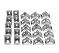 Cocoarm 25 pcs L Shape Corner Bracket Right Angle Brace Fastener with 25 Corner Brackets Aluminum Bracket for Doors Window Furniture