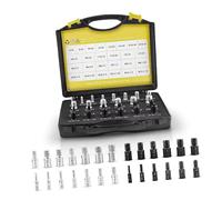 Cocoarm 26 Piece Thread Checker Set 10B21 Carbon Steel Nut and Bolt Thread Gauge with 14 Imperial and 12 Sizes for Plumbers Mechanics Repairmen and Workshops