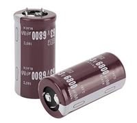 Cocoarm 2pcs 63V 6800uF Electrolytic Capacitor 105℃ Long Life Low Impedance Large Can Type Snap in Terminal High Precision Stability for Electronic Applications