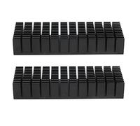 Cocoarm 2Pcs Aluminum Slotted Heat Sink, Cooling Fins Kit for PCB Ultrasonic Electronic Chip Router CPU Power Board with Anodic Oxidation Treatment (No backing glue)