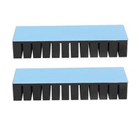 Cocoarm 2Pcs Aluminum Slotted Heat Sink, Cooling Fins Kit for PCB Ultrasonic Electronic Chip Router CPU Power Board with Anodic Oxidation Treatment (With back glue)
