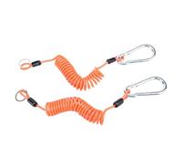 Cocoarm 2PCS Breakaway Trailer Cables, Stainless Steel Spring Towing Coiled Wire, Emergency Disconnect 6ft Cable for RVs and Trailers