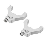 Cocoarm 2pcs Clamping Support Aluminum Tube Clamp Hub M4 Threaded Double Post Mount 24mm Center Height for Robot Shaft Motor Tube Bearing Installation (3400-0032-0006)