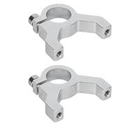 Cocoarm 2pcs Clamping Support Aluminum Tube Clamp Hub M4 Threaded Double Post Mount 24mm Center Height for Robot Shaft Motor Tube Bearing Installation (3400-0032-0014)