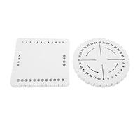Cocoarm 2Pcs Kumihimo Disk Braiding Disk Round Square EVA Kumihimo Plate for Macrame BraidedCord String Bracelet Handmade Weaving Tool (Circle and Square)