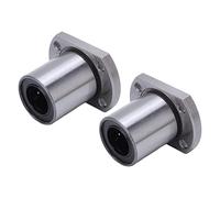 Cocoarm 2PCS Linear Ball Bearing Bearing Steel Oval Flange Linear Motion 16mm ID LMH16UU for CNC Axes Printers Machine Tool Sliding Parts