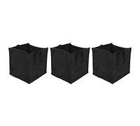Cocoarm 3 Pcs Plant Growing Bag Felt Growth Bag with Handles Square Plant Container Breathable Drainage Easy Transplant for Balcony Patio Indoor Outdoor Vegetable Gardening ((5 gallons)23.5*23.*25)