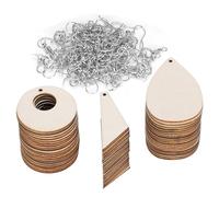 Cocoarm 30 Pcs DIY Unfinished Blank Wooden Teardrop Earrings, Great Idea for New Year's Day, Valentine's Day, Birthdays, and Anniversaries with Customizable Design, Easy Assembly,
