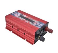 Cocoarm 300W Power Converter Smart Power Inverter Aluminum Alloy Modified Sine Wave DC 12V to AC with Display 8 Protection Modes for Car Camping Backup Use (Red)