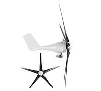 Cocoarm 300W Wind Turbines Wind Generator Alloy and Plastic 5 Blade 12V 24V 48V Low Noise Permanent Magnet for Homes Farms Workshops Off Grid Power Use (24V)
