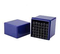 Cocoarm 36pcs 5mm Mixed Patterns Metal Stamps Letter A-Z/Number 0-9/Ampersand & Shape Seal Punch Tools Kit with Case for Metal Jewelry Making