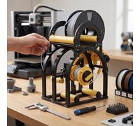Cocoarm 3D Printer Filament Respooler, PETG CF Filament Winder with Smart Tension Control, Hand Crank Rewinder for 20cm Spool, for 3D Printing Users and Workshop Transfer