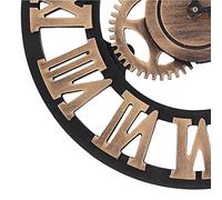 Cocoarm 3D Vintage Wall Clock Large Roman Clock Retro Industrial Handmade Wall Clock, Metal Pointer Silent Movement, High Temperature Paint Moisture-Proof (30cm)