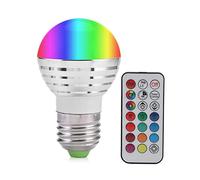 Cocoarm 3W RGB LED Candle Light Bulb, 16 Color Modes Remote Control with Adjustable Speed for Home Bar Cafe Hotel