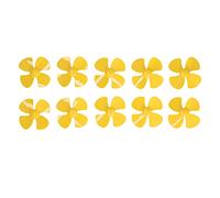 Cocoarm 4 Blades Propeller, ABS Plastic Boat Propeller 60mm 2mm Hole, 10pcs 4 Blade Replacement for Toy Boats RC Car Models Easy Install Compact Design (Yellow)