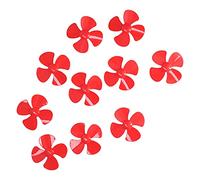 Cocoarm 4 Blades Propeller, ABS Plastic Boat Propeller 60mm 2mm Hole, 10pcs 4 Blade Replacement for Toy Boats RC Car Models Easy Install Compact Design (Red)