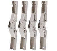 Cocoarm 4 Sets Cabinet Hinge Bridge Shaped Door Hinge Cold Rolled Steel with Plating Soft Close No Drill Installation for Kitchen Cabinets Wardrobes Bookcases
