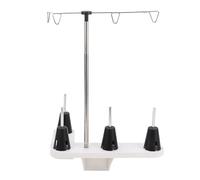 Cocoarm 4 Spool Thread Stand Stainless Steel and Plastic Sewing Spool Holder with Mounting Tools Smooth Thread Feeding Fits Home Sewing Machine for and Embroidery