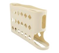 Cocoarm 4 Tiers Egg Organizer, Plastic Auto Rolling Fridge Egg Organizer for 30 Eggs, Space Saving Dispenser Holder with Gravity Feed Design for Refrigerator Kitchen Counter (Yellow)
