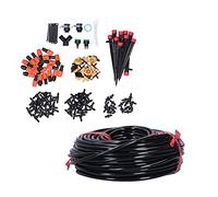 Cocoarm 40M Garden Watering Kit, ABS Drip Irrigation System with Adjustable Nozzles and Double Outlet Valve, Root Zone Watering for Greenhouse Lawn Patio Vegetable Garden