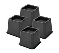 Cocoarm 4Pcs 3" Bed Risers Furniture Raisers Adjustable Bed Chair Table Sofa Riser Wide Feet Lift Stands