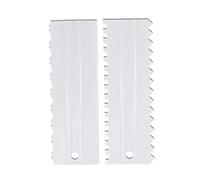 Cocoarm 4pcs Cake Scraper Set PS Plastic Cake Icing Smoother with Double Sided 8 Edge Designs for Cream Buttercream Mousse Decorating By Bakers and Beginners