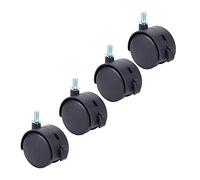 Cocoarm 4Pcs Universal Casters Plastic Furniture Caster 2in 360 Degree Swivel Wheels with Brake Quiet Rolling for Cabinets Bookshelves Cribs Office Chair Use