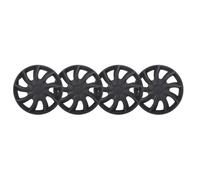 Cocoarm 4PCS Wheel Hub Cap ABS Snap On 14in Wheel Hubcap Black for Steel Wheels Universal Fit for Cars Trucks Scratch Protection Easy Installation Rim Cover
