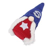 Cocoarm 4th of July Patriotic Gnome, Hand Made Cloth Faceless Independence Day Doll with Knitted Alphabet, Standing Table Ornament for Sofa Room Shelf Party Home Decor (S)