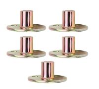 Cocoarm 5 Pcs T Nut Flange Galvanized Iron Furniture Fixing Round Base Nut with 3 Hole Design for Strong Furniture Assembly (M6)