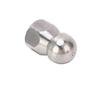 Cocoarm 5000 PSI High Pressure Washer Nozzle, Stainless Steel Pipe Cleaning Nozzle, Female Thread, Hot Cold Water Use to 212F, for Sewer Sink Toilet Drain Cleaning (Ball Head Front 1 Rear 3 Holes