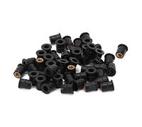 Cocoarm 50PCS Motorcycle Windscreen Well Nut Rubber Nut Assortment M6x0.8mm Rubber with Captive Brass Vibration Isolation for Motorcycle ATV Windscreens Body