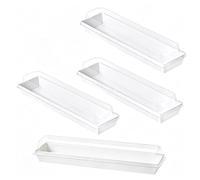Cocoarm 50PCS Strawberry Boxes, Long Macaron Packaging Containers with PET Clear Lids for Chocolate Covered Strawberries, Cookies, Truffles (White 28 * 5.3 * 5cm)