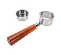 Cocoarm 51mm Bottomless Portafilter, Stainless Steel Portafilter with Rosewood Handle and Basket, 3 Ear Design for ECP31 ECP33 ECP35 Home Coffee Brewing