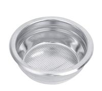 Cocoarm 58mm Bottomless Portafilter Basket Stainless Steel Single Double Porous Filter for Semi Automatic Coffee Machine with Fine Mesh Universal 58mm Handle Filter Basket (Double Serving)