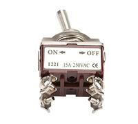 Cocoarm 5Pcs 2 Position Toggle Switch, 4 Pin 12mm Mount 15A 250VAC, with Durable Material, for Automobile Home Appliance Industrial Control