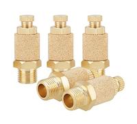 Cocoarm 5pcs Brass Pneumatic Muffler Air Speed Control 1/8 BSP Valve for Cylinders Valves Air Tools with High Noise Reduction & Easy Installation