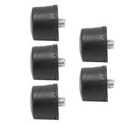 Cocoarm 5Pcs Rubber Hammer Head Black Rubber Hammer Head Replacement M8x1 Thread Soft Non Slip Oil Prevention Striking Tips for Household Tile Ceramic Small Parts Repair (Φ35mm)