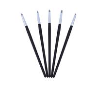 Cocoarm 5pcs Silicone Wax Clay Sculpting, Carving Pottery Making Tool Pen with Wood Handles and Versatile for Extraordinary Artists, Comfortable in Touching, Clean After Work