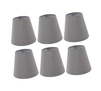 Cocoarm 6 Pcs E14 Lamp Shade, Small White Fabric Lamp Shade, Iron and Cloth Material, Good Light Transmission, Suitable for E14 Bulbs, Classic and Sophisticated, Lightweight and Silky,