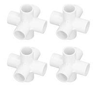 Cocoarm 6 Way Elbow Fittings PVC Pipe Connectors 10PCS 20mm Inner Diameter 90 Degree Corner Joints for Water Pipes Furniture Greenhouse Tent with High Gloss Impact (White)