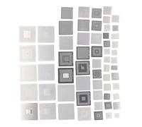 Cocoarm 60 Pcs BGA Reballing Stencils, 304 Stainless Steel Universal Rework Net Templates for Computer Chip Repair and PCB Rework