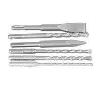 Cocoarm 6Pcs Drill Bit Set with Point Flat Chisel Concrete Drill Bit 40CR Cemented Carbide 6mm 8mm 10mm 12mm for Brick Stone Concrete Masonry Users