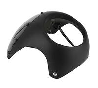 Cocoarm 7in Headlight Fairing, ABS Universal Motorcycle Wind Deflector, Windshield for Riders, Protects Against Wind and Debris (Matt black + black cover)