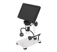 Cocoarm 7in LCD Digital Microscope Electronic Microscope 1200X 1080P with 12MP Camera 8 LED Aluminum Alloy Stand for PCB Soldering Coin Rock Inspection Students Repair