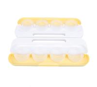 Cocoarm 8 in 1 Dumpling Maker, PP Dumpling Press Makes 8 Uniform Dumplings At Once, User Friendly Making Tool with Spray Bottle for Home Kitchens Beginners Families (Golden)