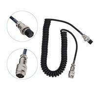 Cocoarm 8 Pin Mic Cable, Stretchable Spring Wire, Compatible with Radio Transceivers, 60cm Length for Easy Setup